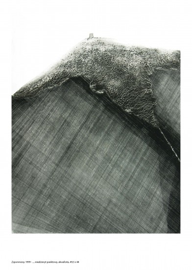 Zapomniany | miedzioryt punktowy, akwaforta | 49,5x44cm | 1999